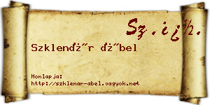 Szklenár Ábel névjegykártya
