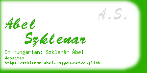 abel szklenar business card
